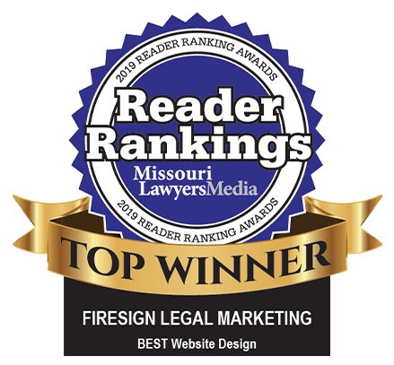 Missouri Lawyers Weekly Top Winner in Web Design Badge Firesign Marketing 2019