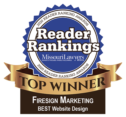 Missouri Lawyers Weekly Top Winner in Web Design Badge Firesign Marketing 2020
