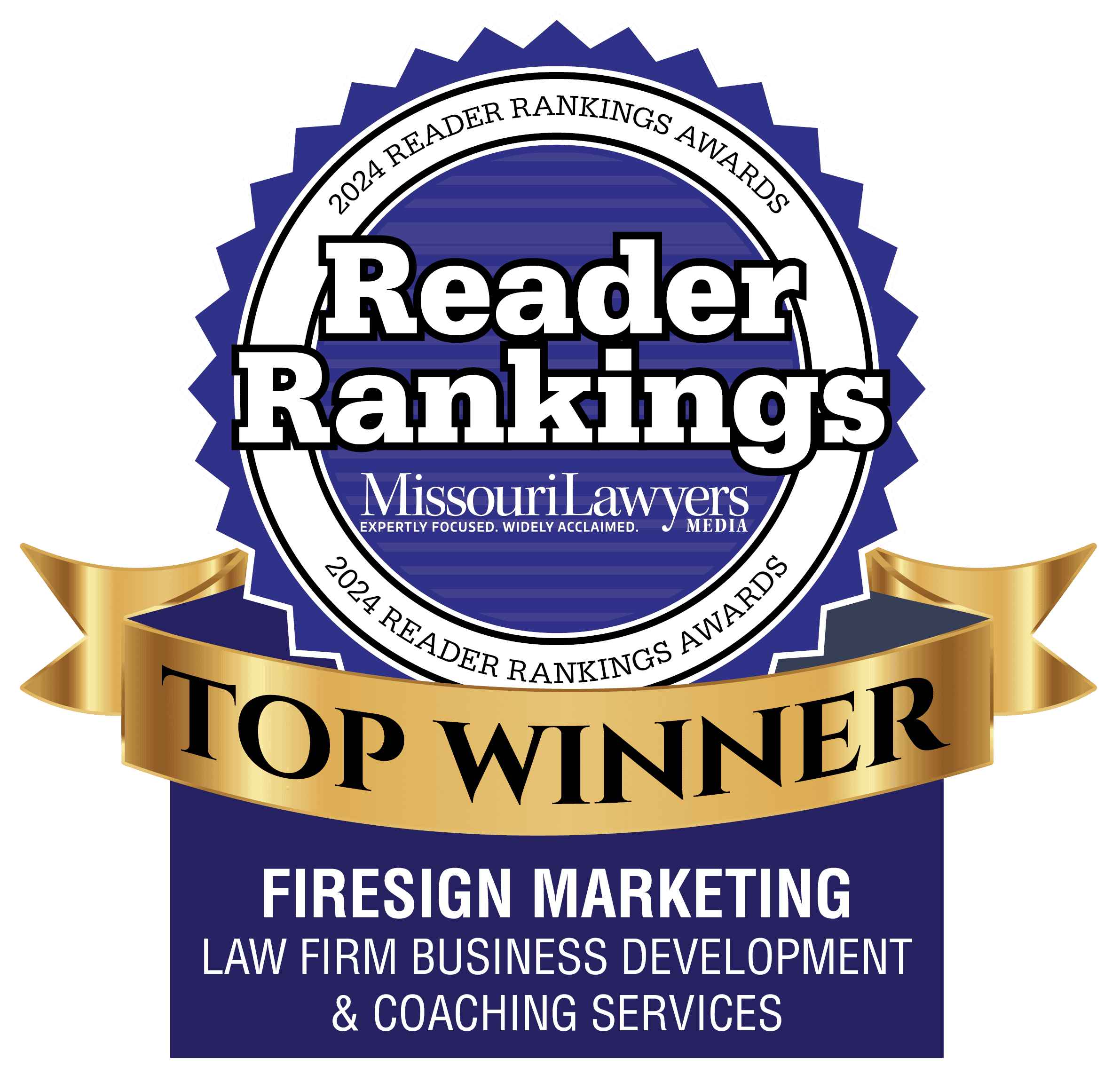Missouri Lawyers Weekly Top Winner in Law Firm Business Development and Coaching Services Firesign Marketing 2024